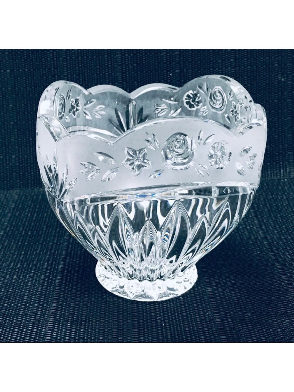 Cut Glass Candy Dish / Small Vase